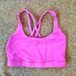 Lululemon hot pink energy sports bra
